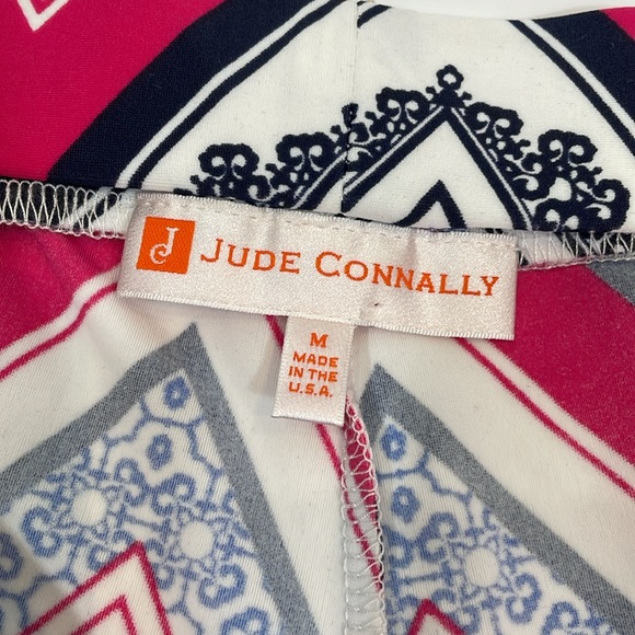 Jude Connally Pants Size M Pink And Navy Print Wide Leg Pull On EUC - Picture 4 of 7
